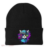 Cool Hipster Hip Cat With Shades Scarf And Hat Beanie thumb 0