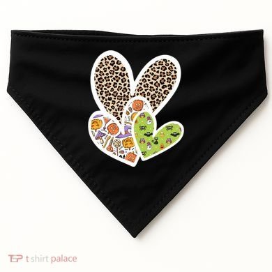 Cute Halloween Hearts Festive USA-Made Doggie Bandana