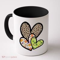 Cute Halloween Hearts Festive Coffee Mug thumb 0