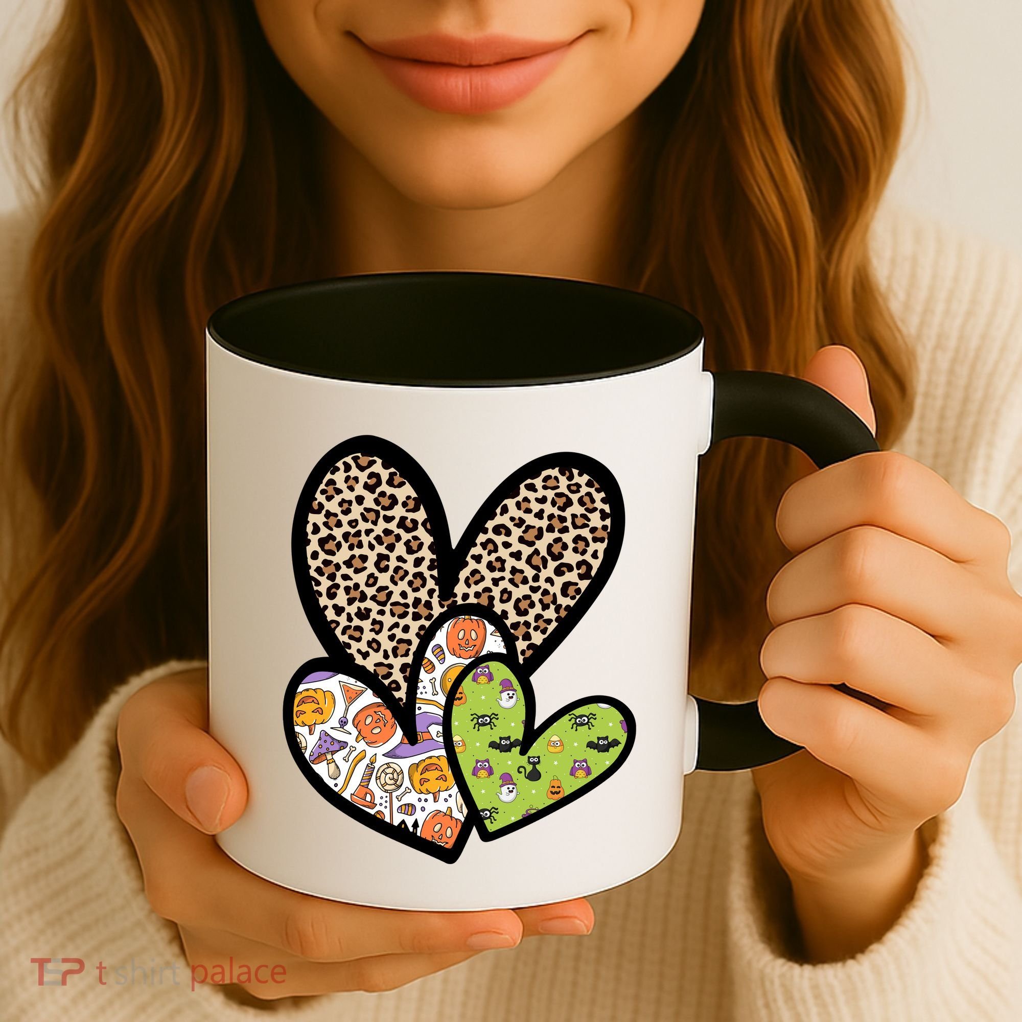 Cute Halloween Hearts Festive Coffee Mug