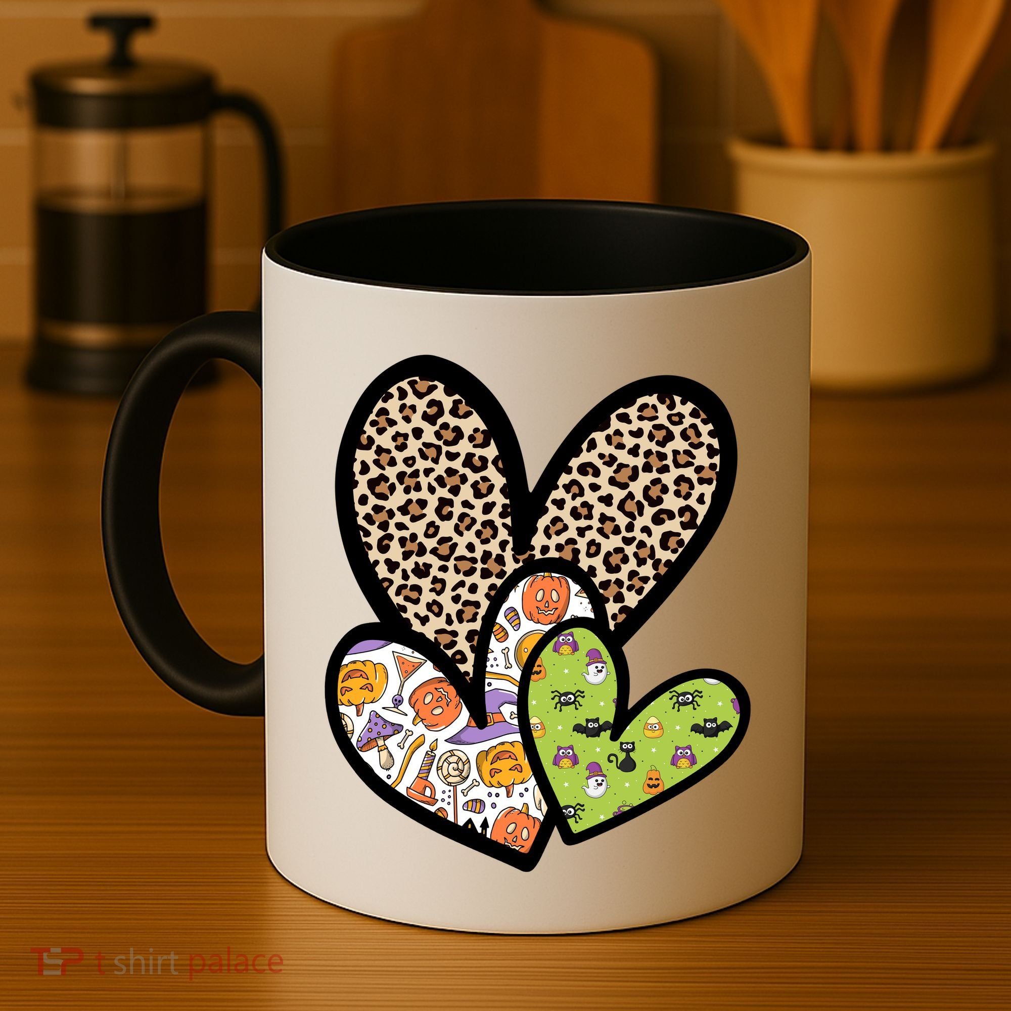 Cute Halloween Hearts Festive Coffee Mug
