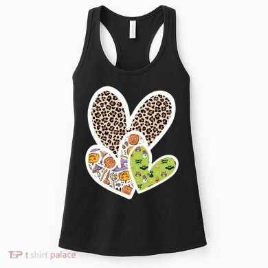 Cute Halloween Hearts Festive Women's Tank Top