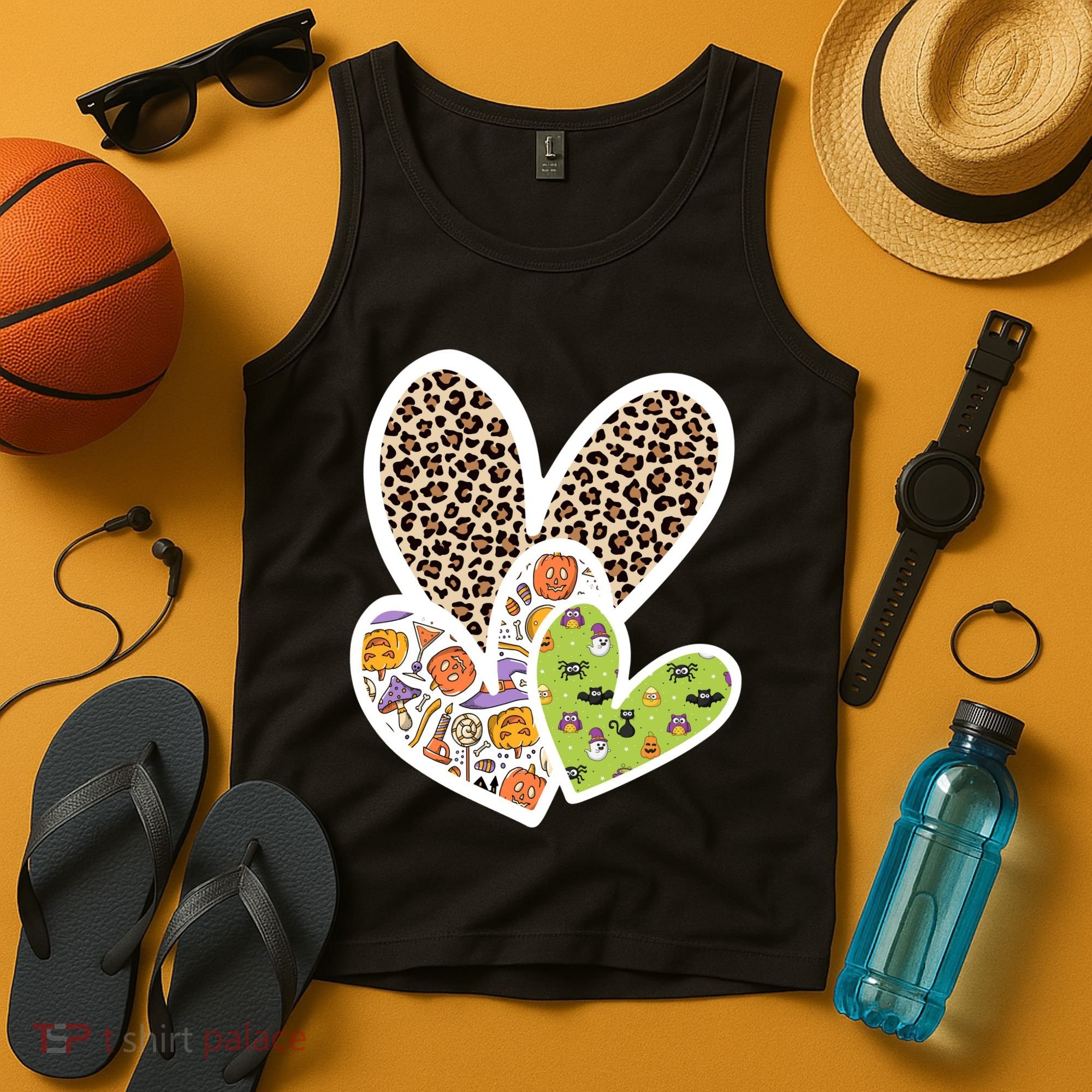 Cute Halloween Hearts Festive Tank Top