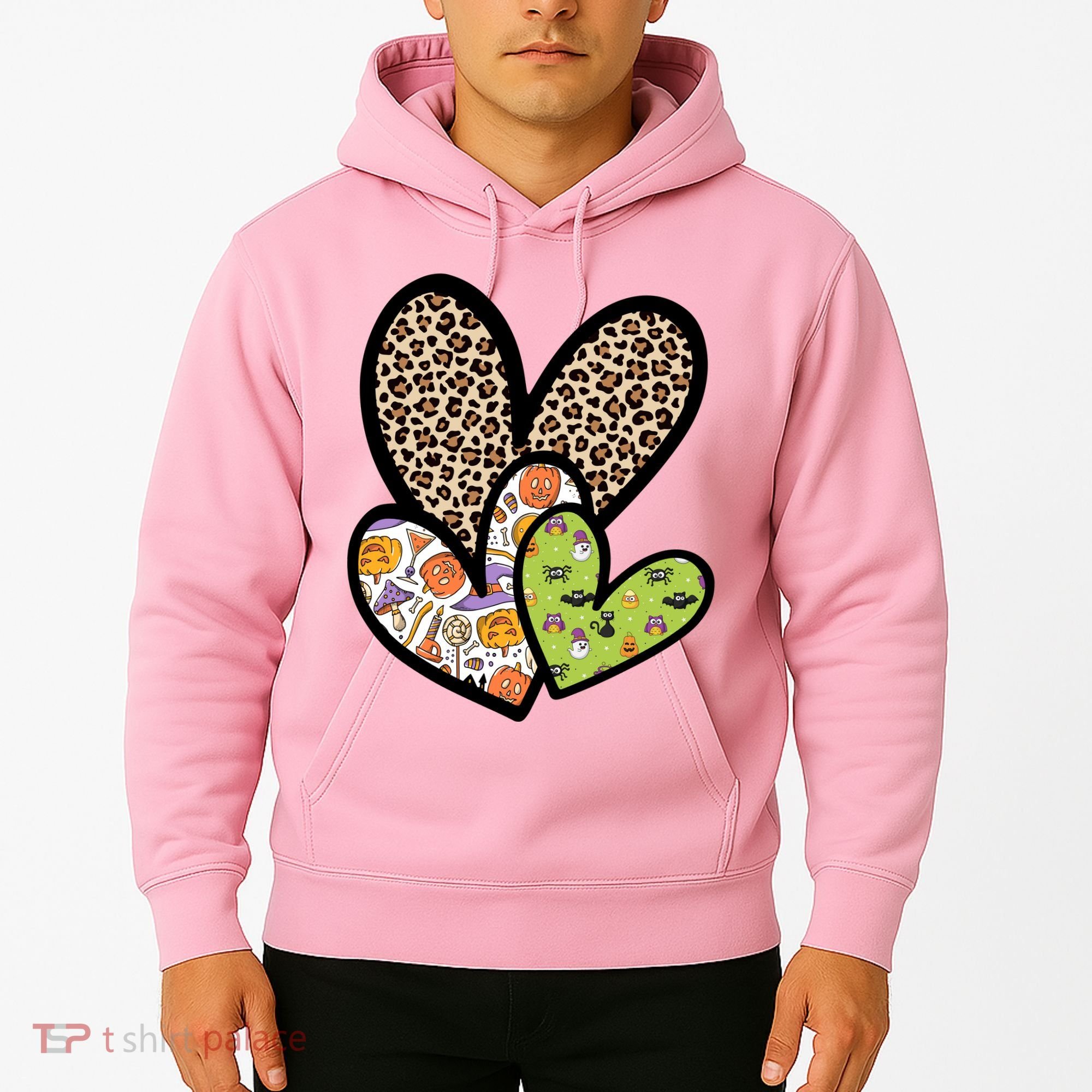 Cute Halloween Hearts Festive Hoodie