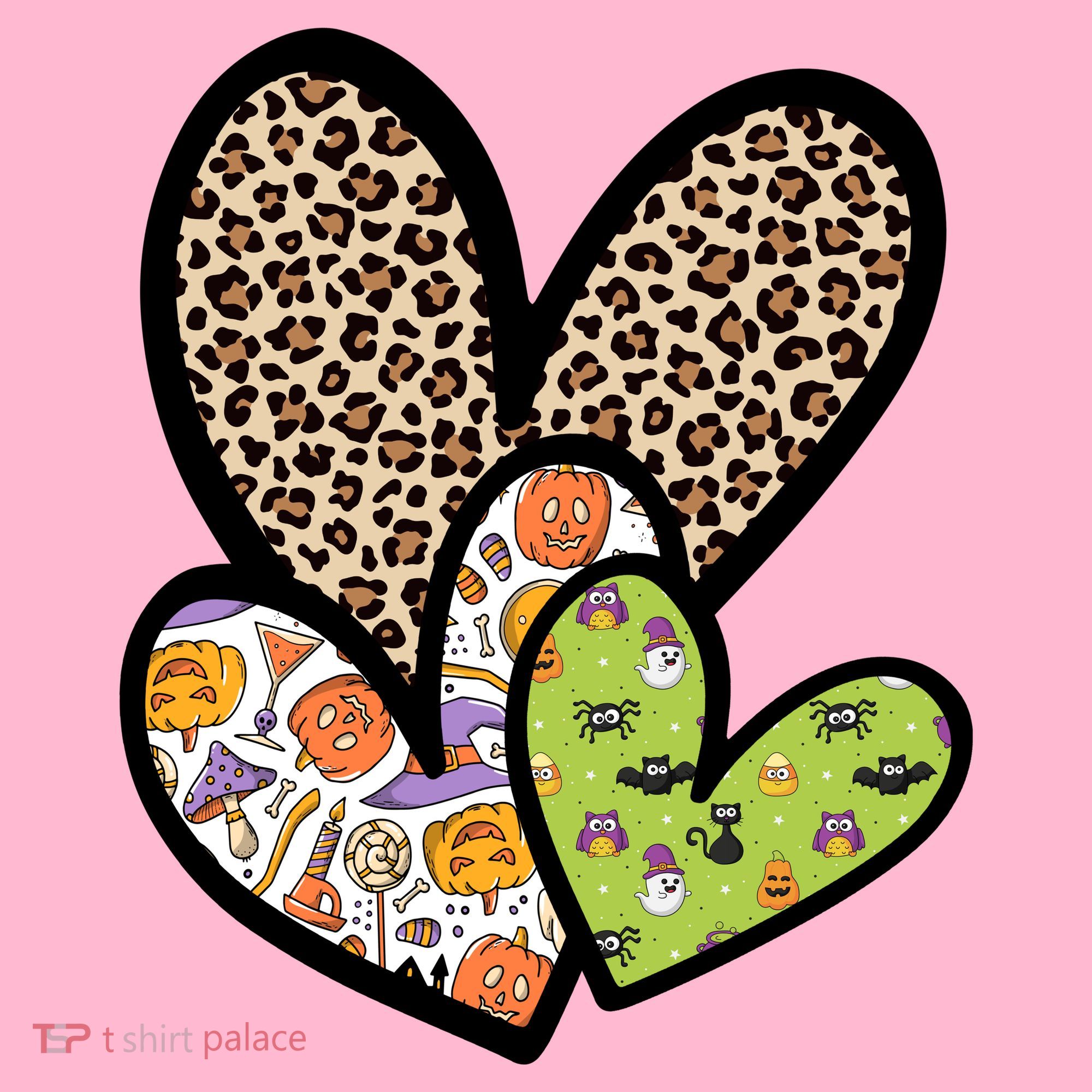 Cute Halloween Hearts Festive Hoodie