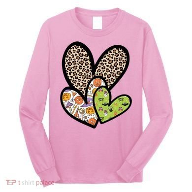 Cute Halloween Hearts Festive Long Sleeve Shirt