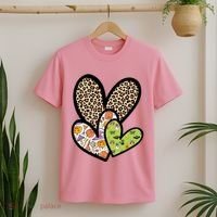 Cute Halloween Hearts Festive T-Shirt thumb 2