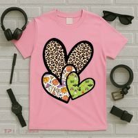 Cute Halloween Hearts Festive T-Shirt thumb 5