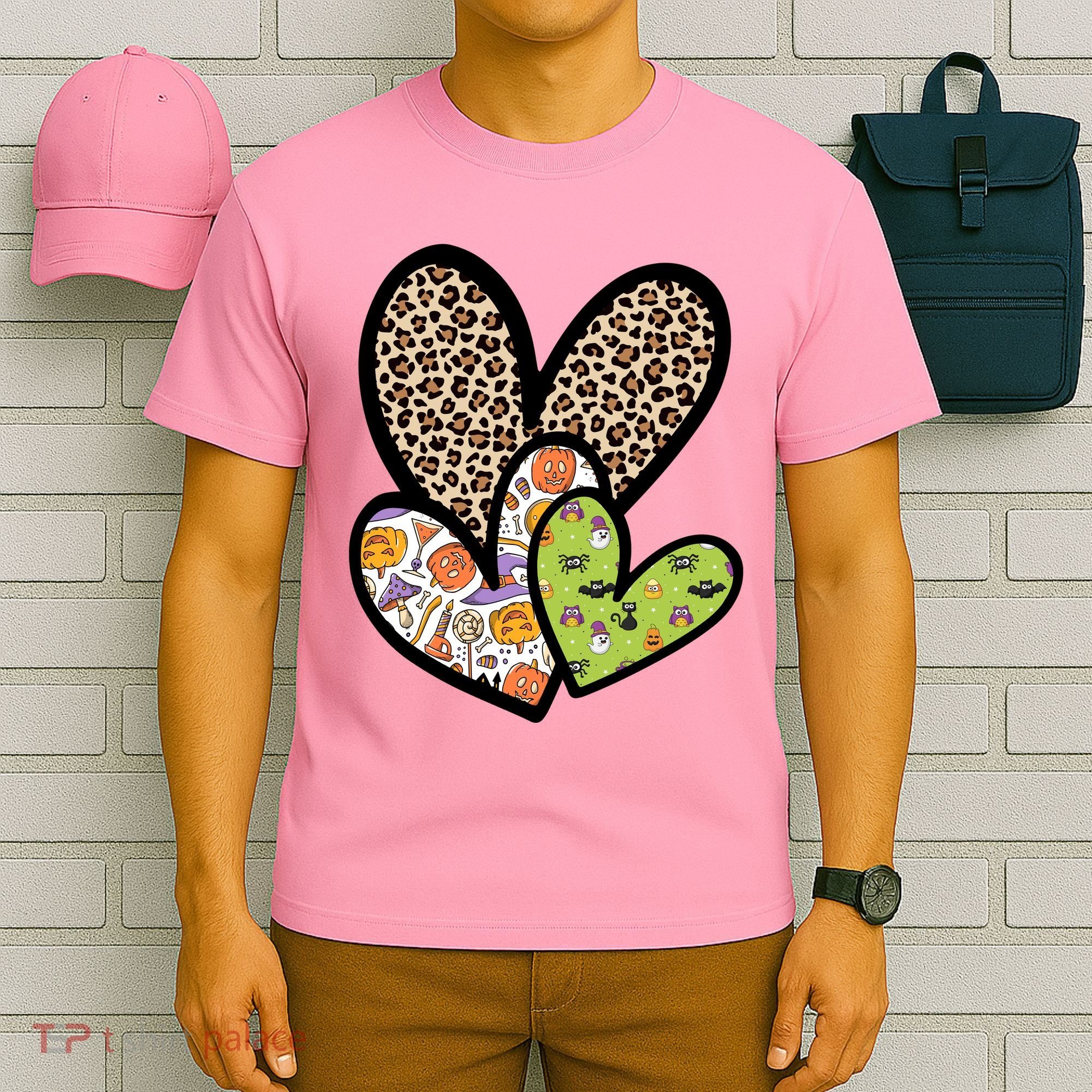 Cute Halloween Hearts Festive T-Shirt