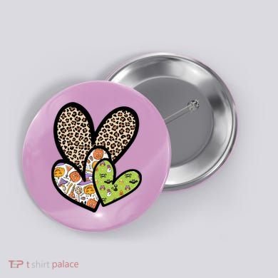 Cute Halloween Hearts Festive Button