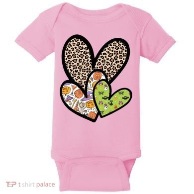 Cute Halloween Hearts Festive Baby Bodysuit