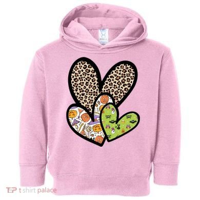 Cute Halloween Hearts Festive Toddler Hoodie
