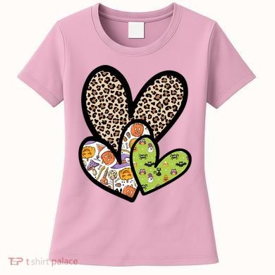 Cute Halloween Hearts Festive Women's T-Shirt