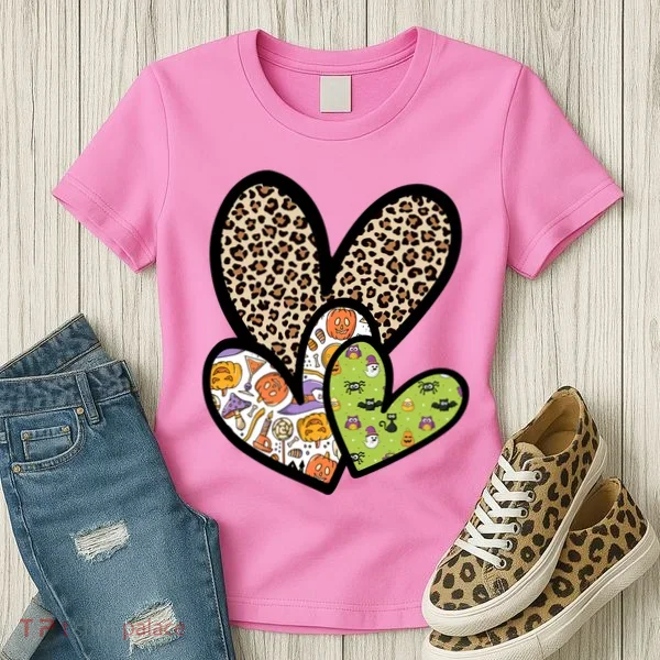 Cute Halloween Hearts Festive Women's T-Shirt