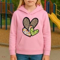 Cute Halloween Hearts Festive Kids Hoodie thumb 3