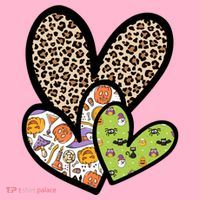 Cute Halloween Hearts Festive Kids Long Sleeve Shirt thumb 2