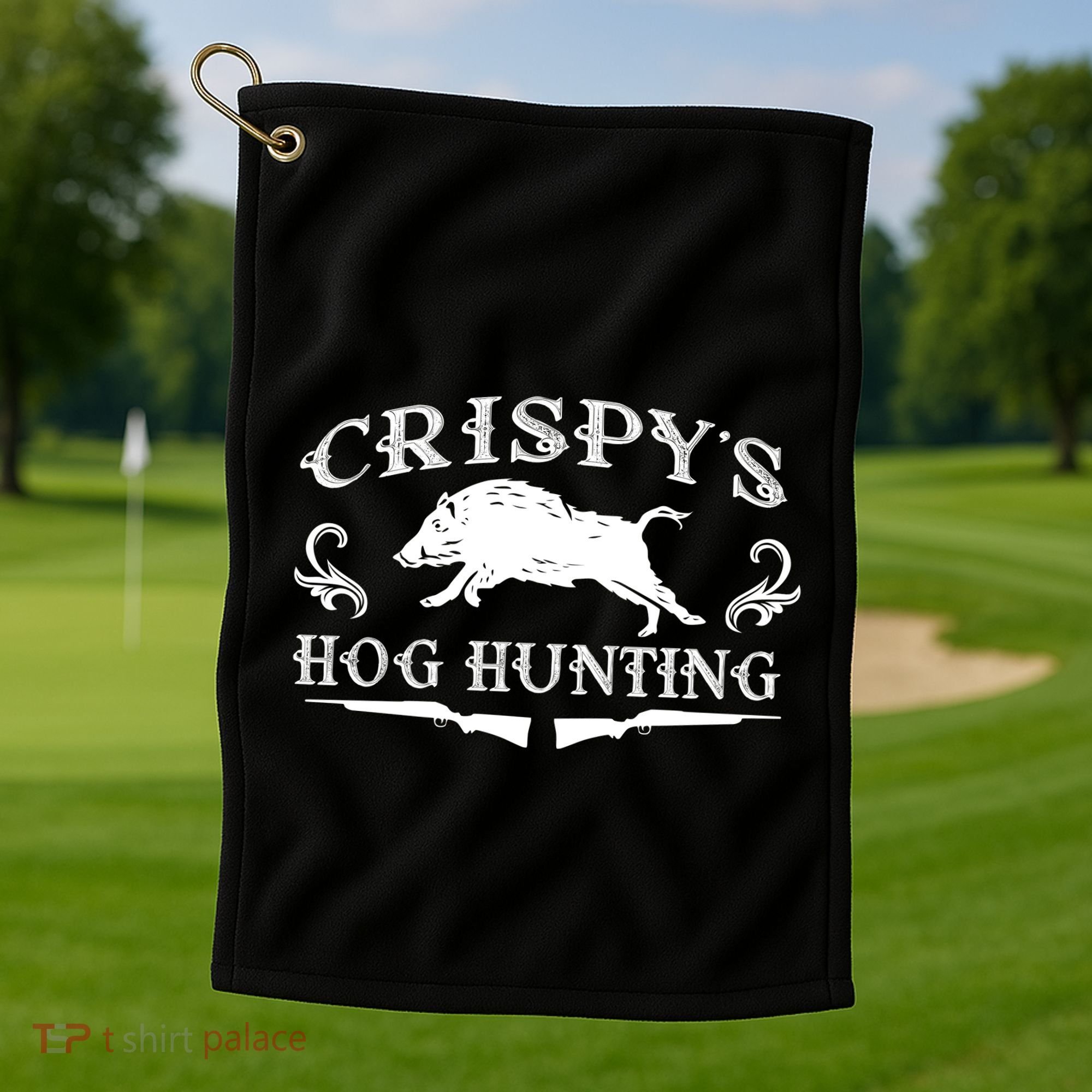 CrispyS Hog Hunting Golf Towel