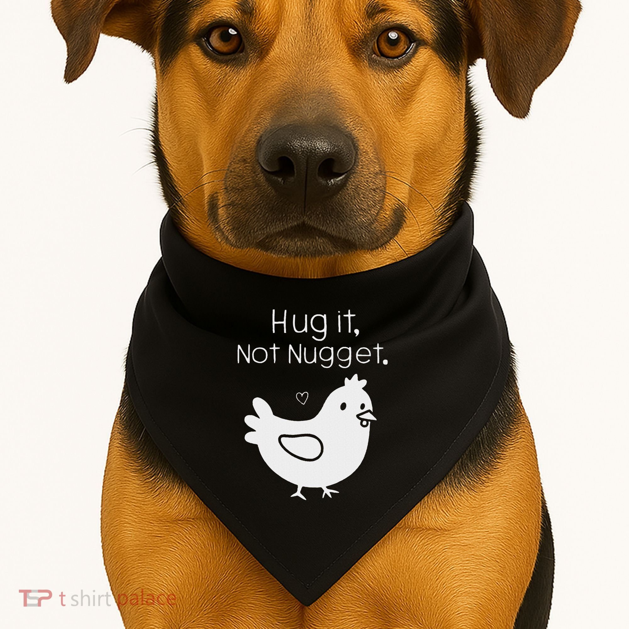 Chicken Hug It Not Nugget USA-Made Doggie Bandana