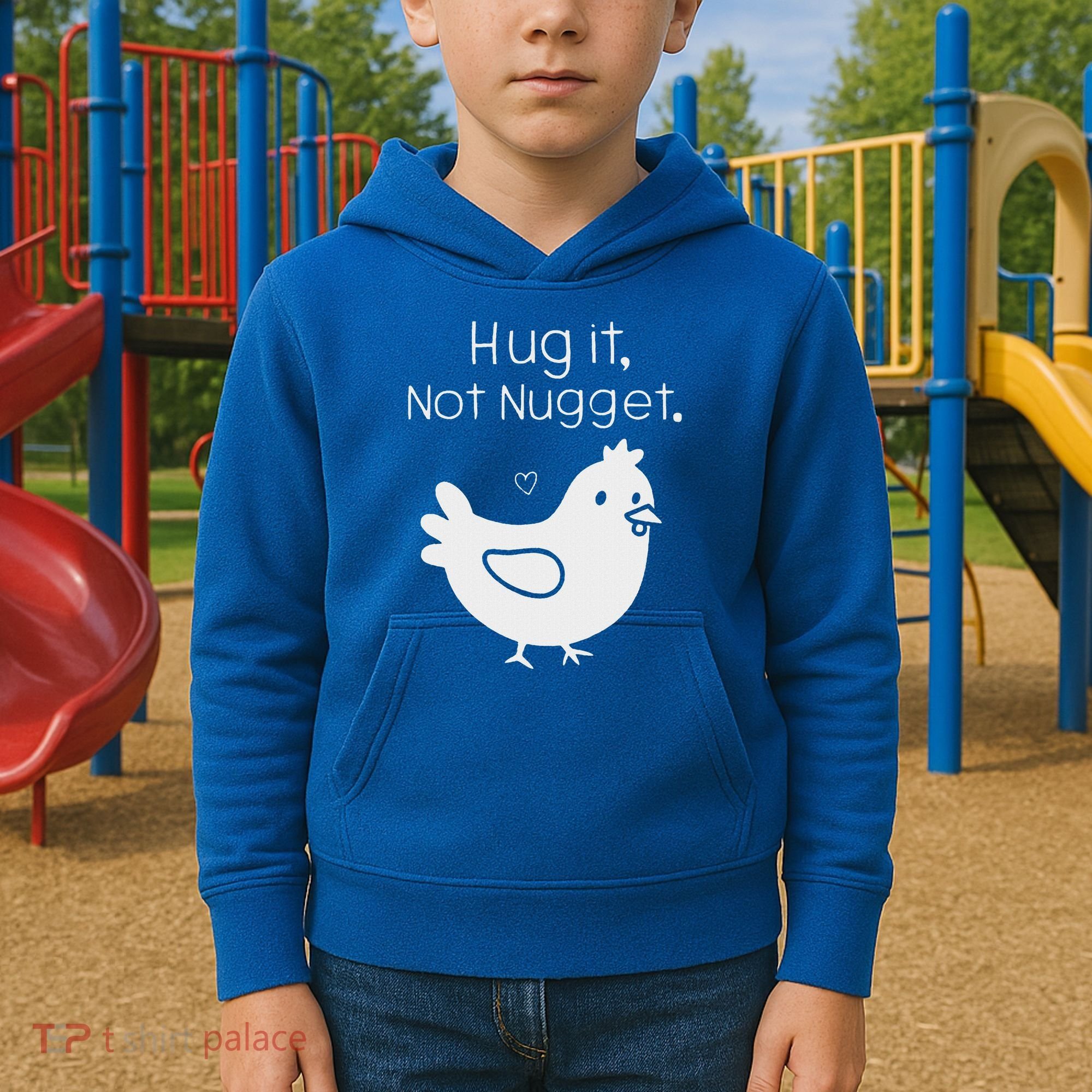 Chicken Hug It Not Nugget Kids Hoodie