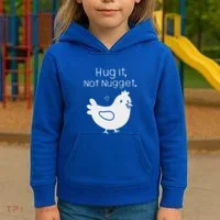 Chicken Hug It Not Nugget Kids Hoodie thumb 3
