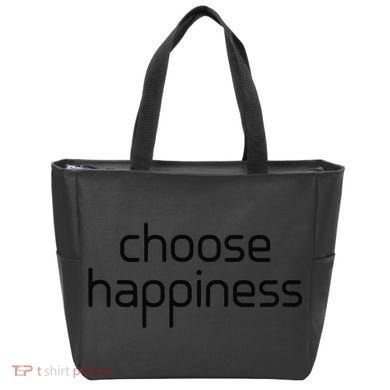 Choose Happiness Inspirational Quote Tote Bag