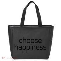 Choose Happiness Inspirational Quote Tote Bag thumb 0