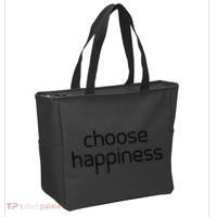 Choose Happiness Inspirational Quote Tote Bag thumb 2