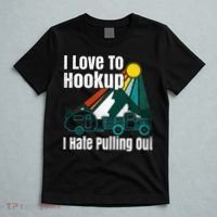 Camping Hookup I Hate Pulling Out Vintage Camper And Truck T-Shirt thumb 5