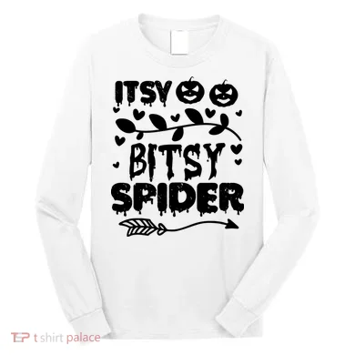 Cute Halloween Itsy Bitsy Spider Long Sleeve Shirt