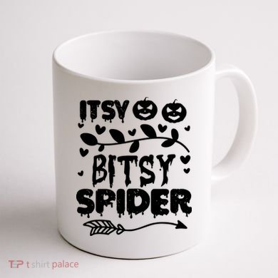 Cute Halloween Itsy Bitsy Spider Coffee Mug back