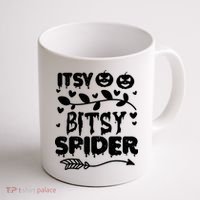 Cute Halloween Itsy Bitsy Spider Coffee Mug thumb 1