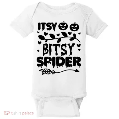 Cute Halloween Itsy Bitsy Spider Baby Bodysuit