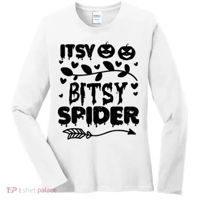 Cute Halloween Itsy Bitsy Spider Women's Long Sleeve Shirt