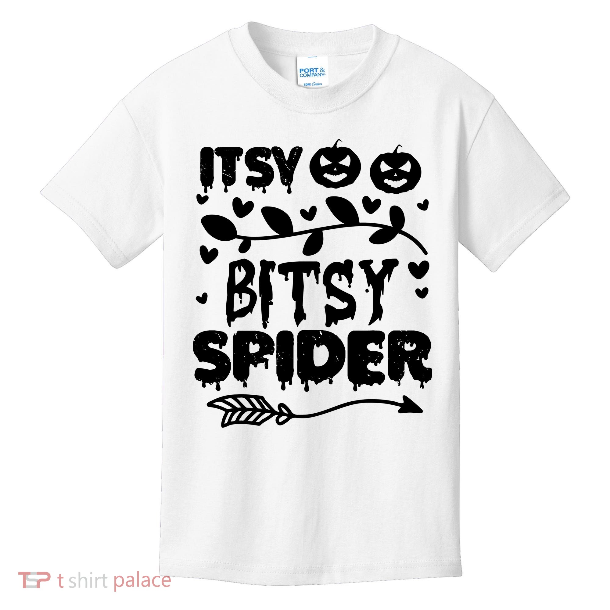 Cute Halloween Itsy Bitsy Spider Kids T-Shirt