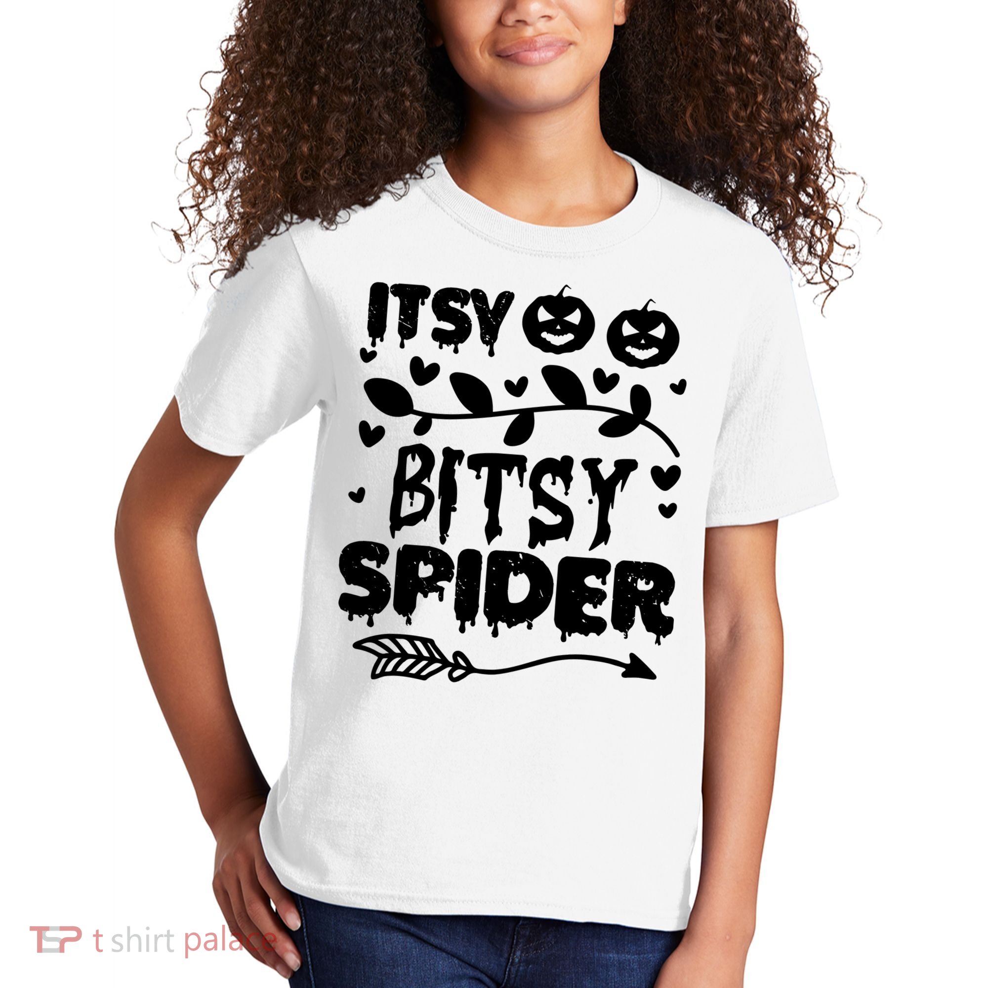 Cute Halloween Itsy Bitsy Spider Kids T-Shirt