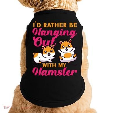 Cute Hamster I'd Rather Be Hanging Out With My Hamster Gift Doggie Tank