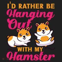 Cute Hamster I'd Rather Be Hanging Out With My Hamster Gift Beanie thumb 2