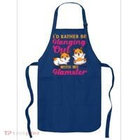 Cute Hamster I'd Rather Be Hanging Out With My Hamster Gift Apron thumb 0