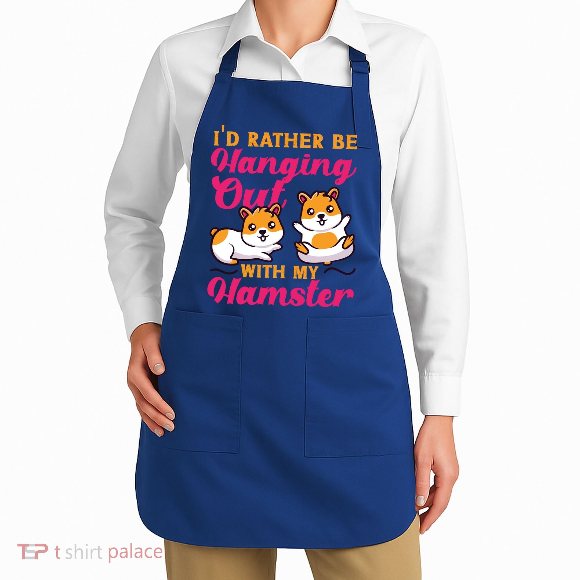Cute Hamster I'd Rather Be Hanging Out With My Hamster Gift Apron