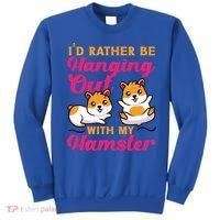 Cute Hamster I'd Rather Be Hanging Out With My Hamster Gift Sweatshirt thumb 0