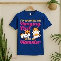 Cute Hamster I'd Rather Be Hanging Out With My Hamster Gift T-Shirt thumb 2