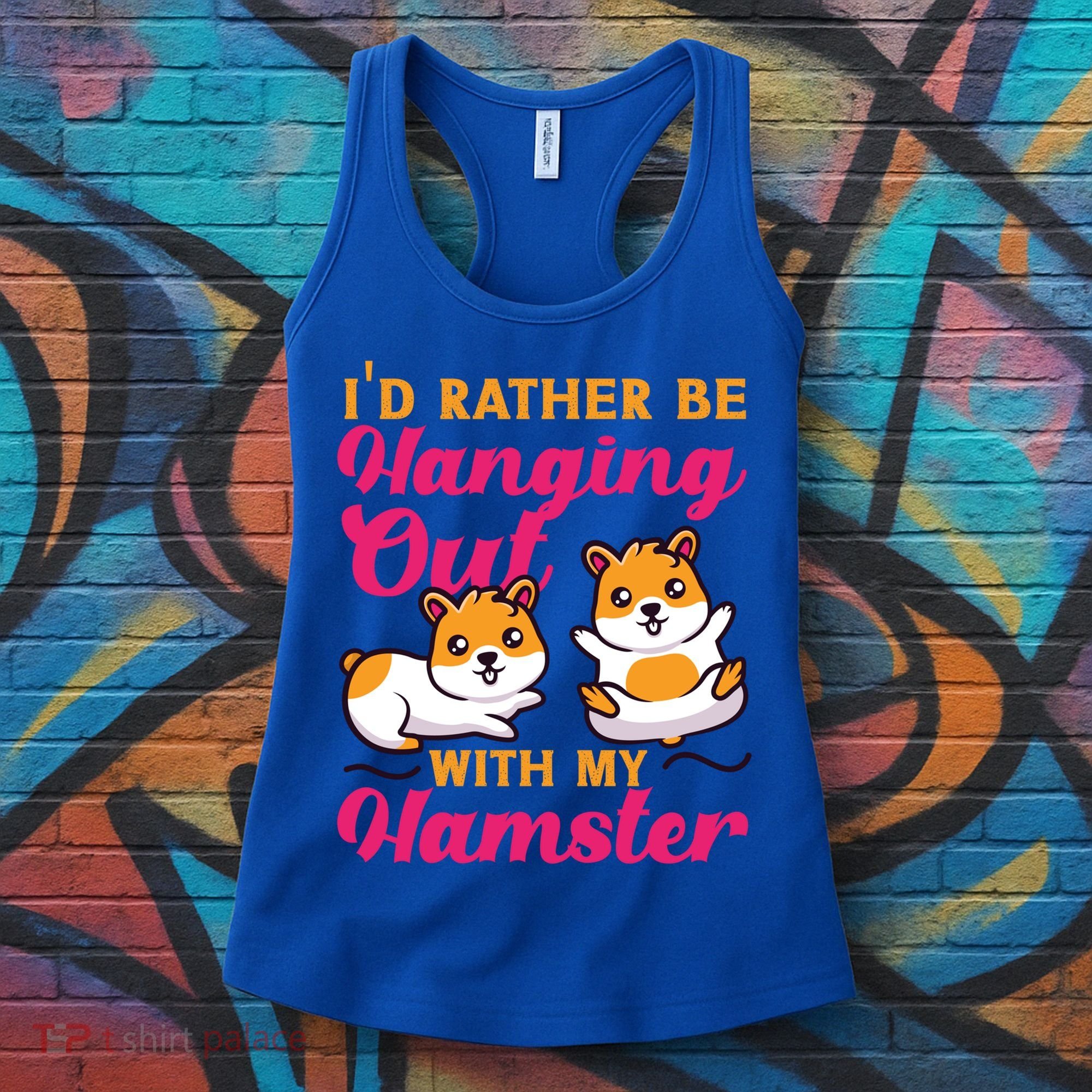 Cute Hamster I'd Rather Be Hanging Out With My Hamster Gift Women's Tank Top