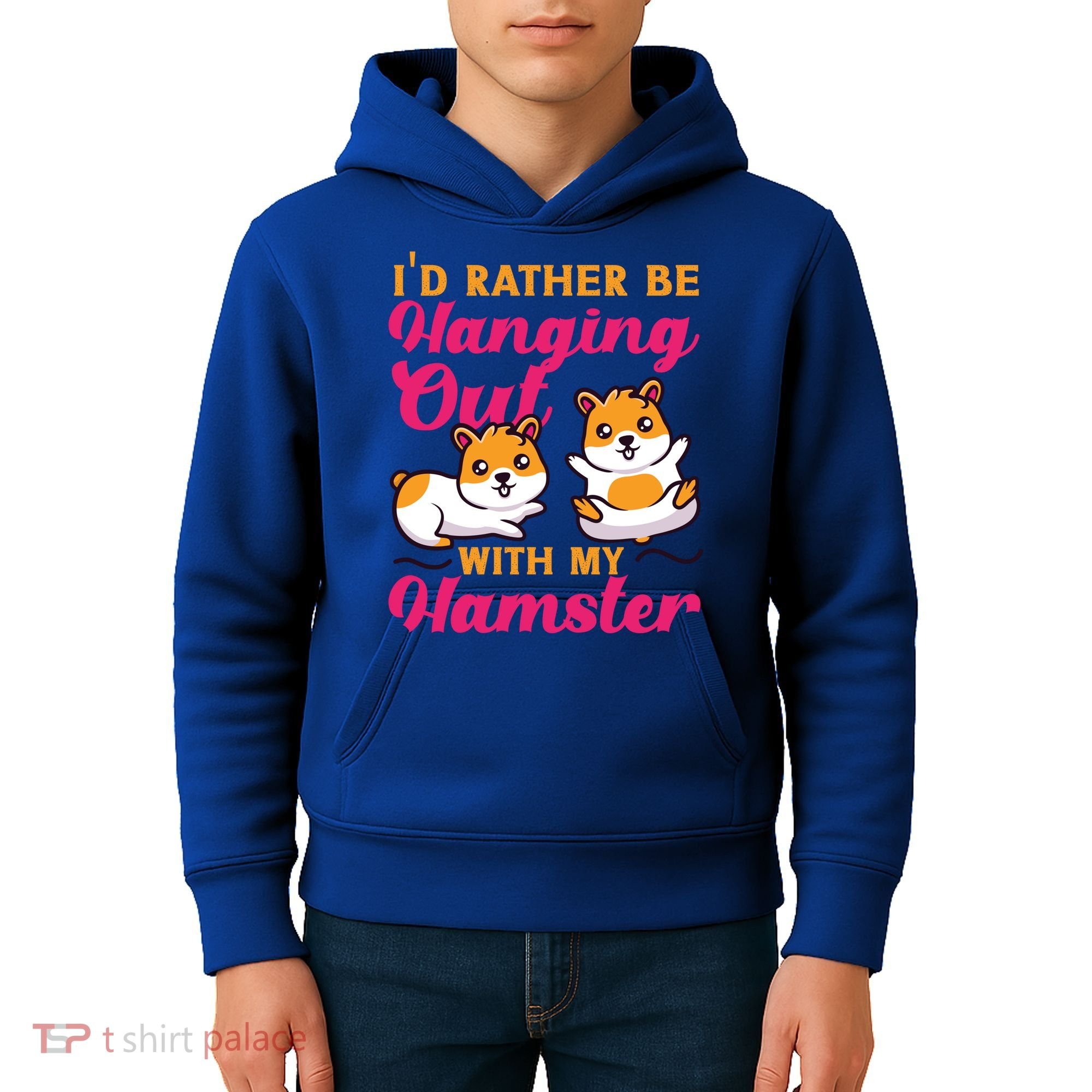 Cute Hamster I'd Rather Be Hanging Out With My Hamster Gift Kids Hoodie