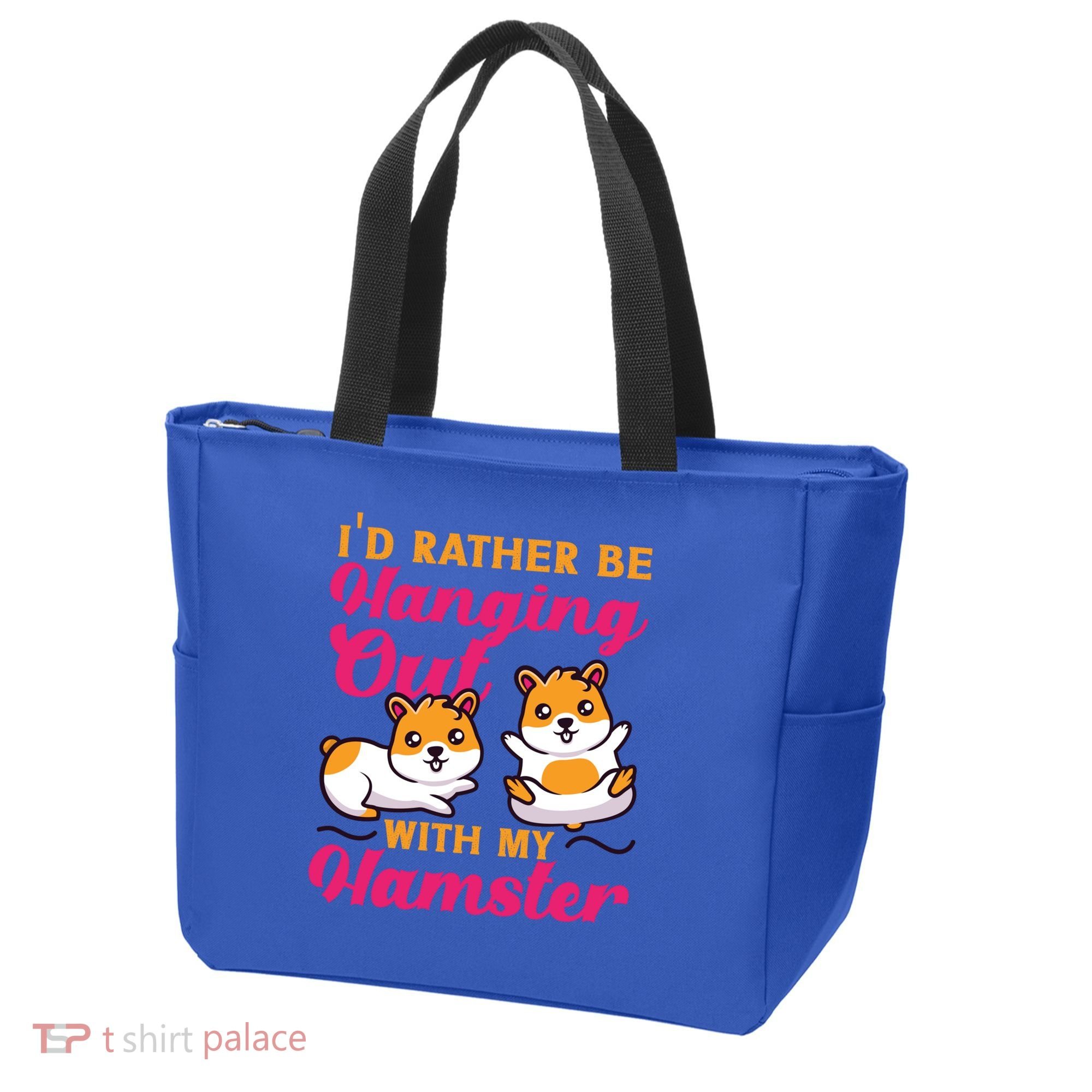 Cute Hamster I'd Rather Be Hanging Out With My Hamster Gift Tote Bag