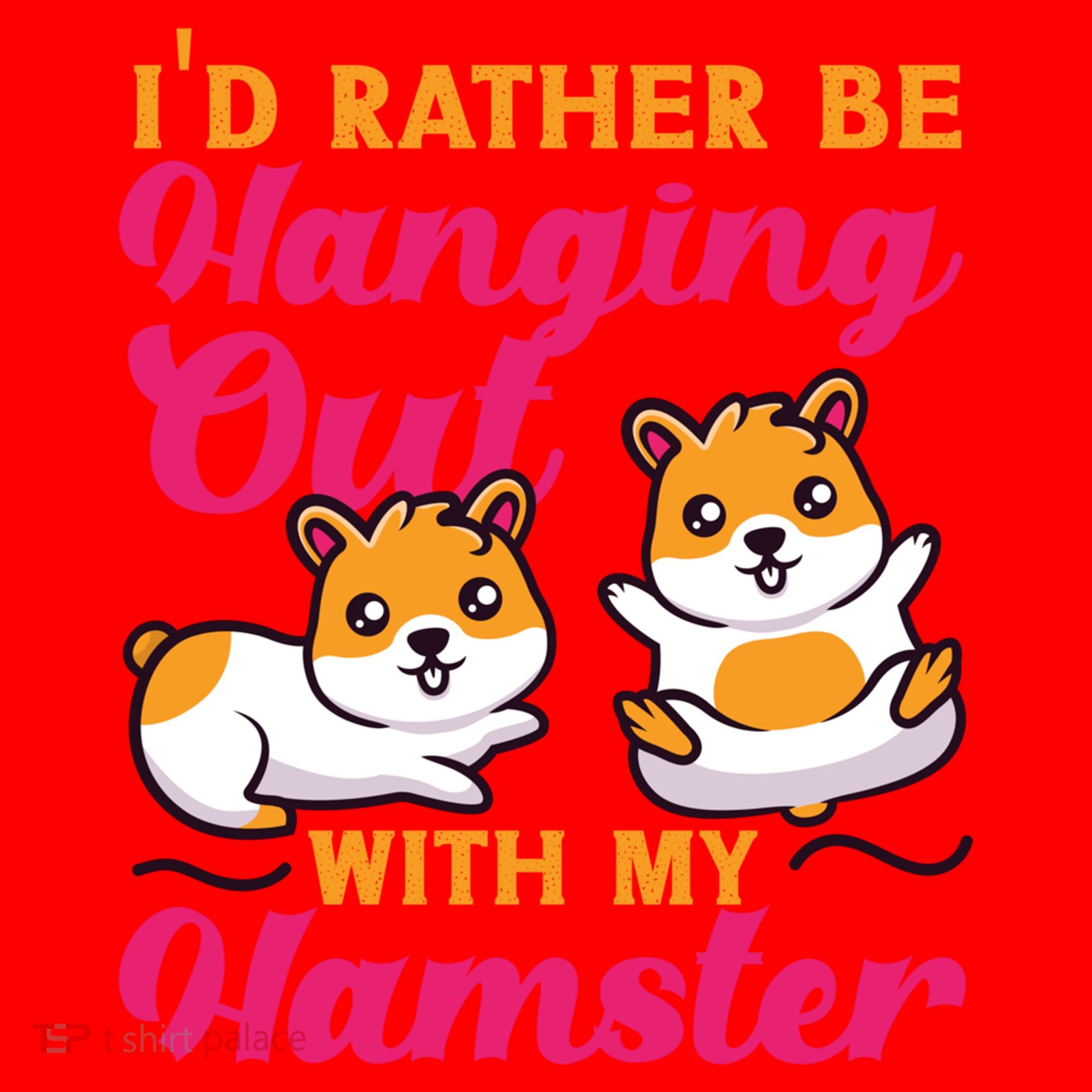 Cute Hamster I'd Rather Be Hanging Out With My Hamster Gift Santa Hat