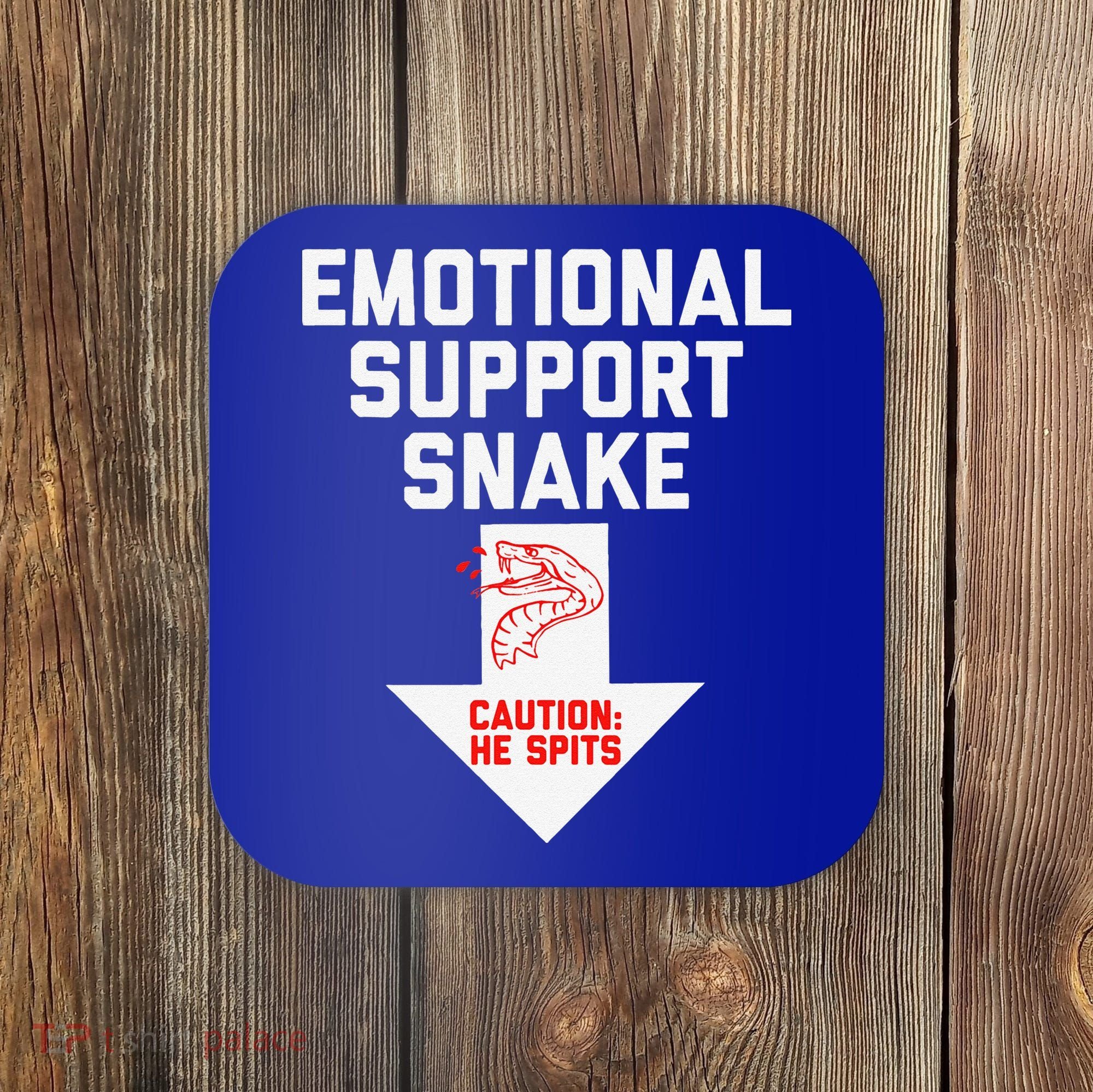 Crude Humor Inappropriate Emotional Support Snake Halloween Coaster
