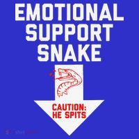 Crude Humor Inappropriate Emotional Support Snake Halloween Coaster thumb 2