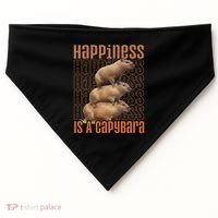 Capybara Happiness Is A Capybara USA-Made Doggie Bandana thumb 0