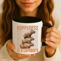 Capybara Happiness Is A Capybara Coffee Mug thumb 3