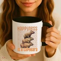 Capybara Happiness Is A Capybara Coffee Mug thumb 3